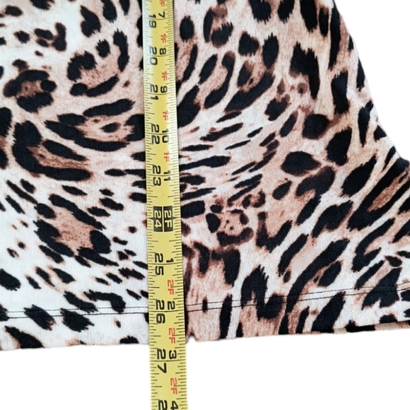 Chico's Travelers Animal Print Long Sleeve V-neck Tunic Style Top Size S - Picture 4 of 6